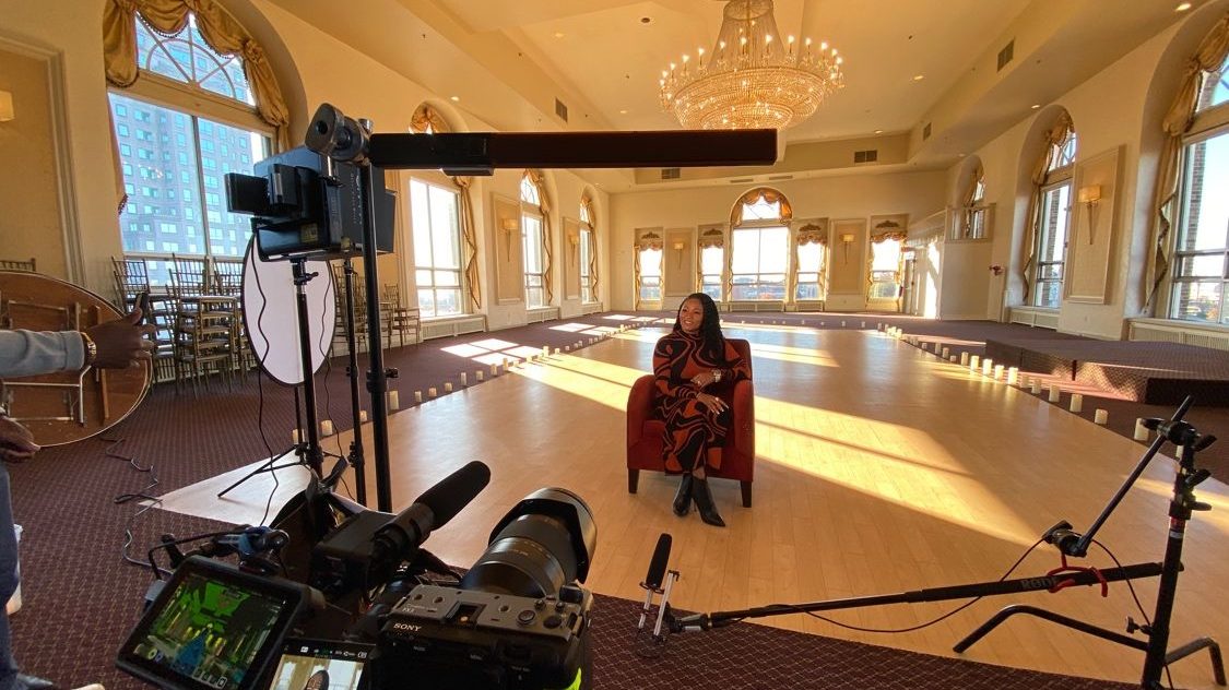 Dr Trisha Bailey Filming documentary “Innovation in Connecticut “ 1