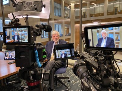 Senator Christopher Dodd Filming documentary “Innovation in Connecticut “