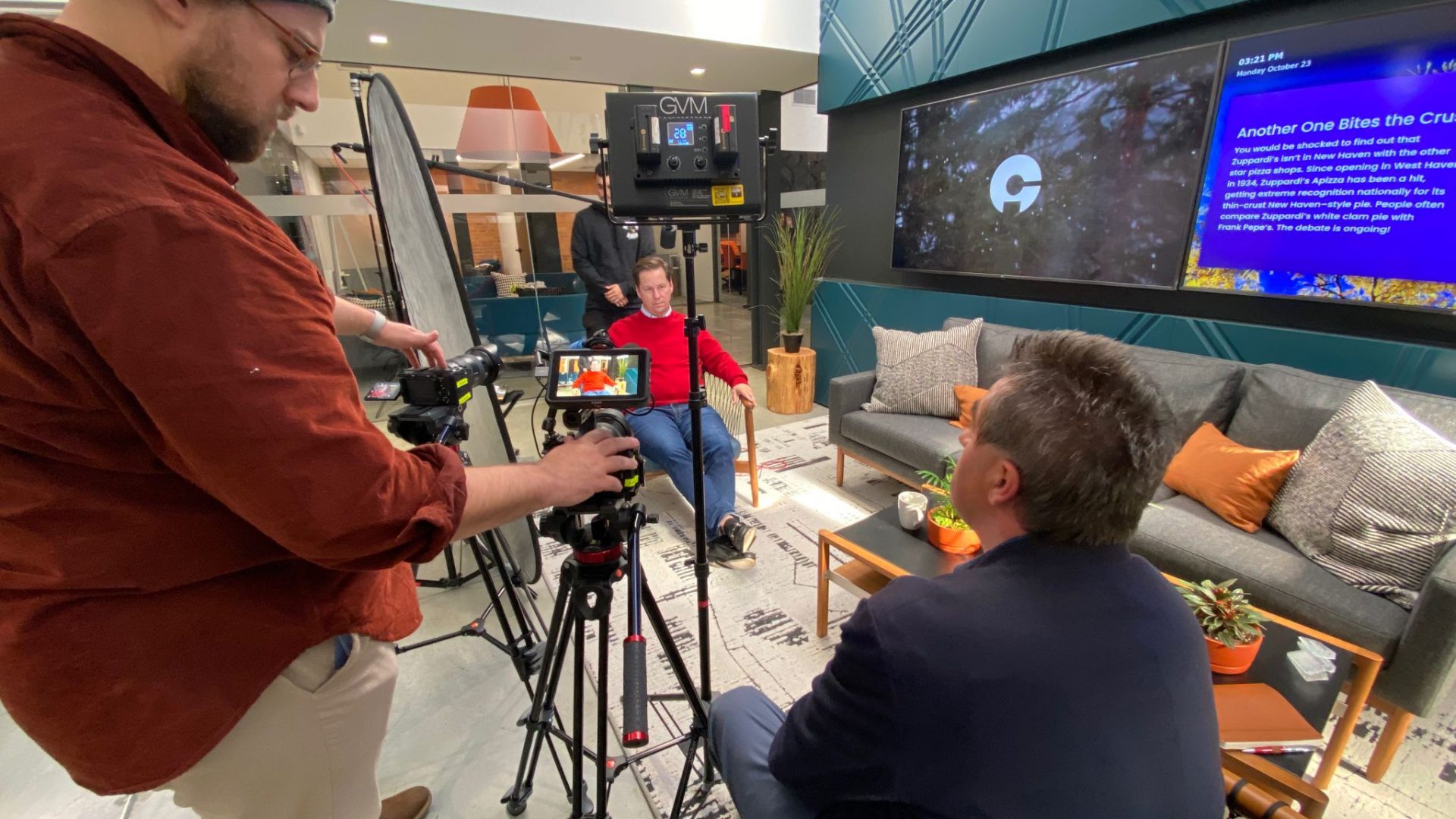 Werth Director Dr David Noble Filming documentary “Innovation in Connecticut “ 1